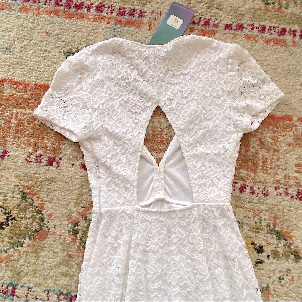 Show Me Your MuMu Ibiza White Lace Mini Dress - Picture 6 of 15